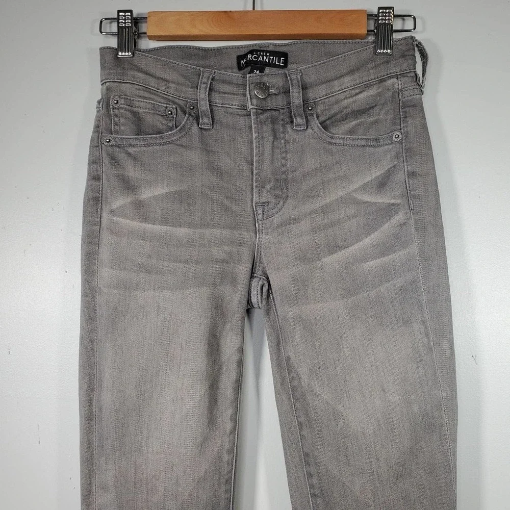J. Crew Mercantile Mid-Rise Skinny Jean Valley Wash Gray Size 24